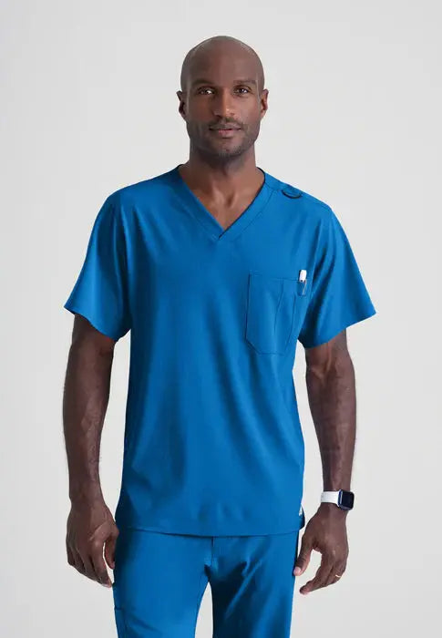 Skechers by Barco Men's Structure V-Neck Scrub Top SK0112